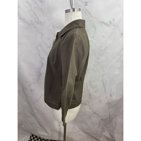 Rozae Nichols 90s Button up shirt top blouse  Artsy Boho sz 4 S USA Taupe Tom - Picture 15 of 16